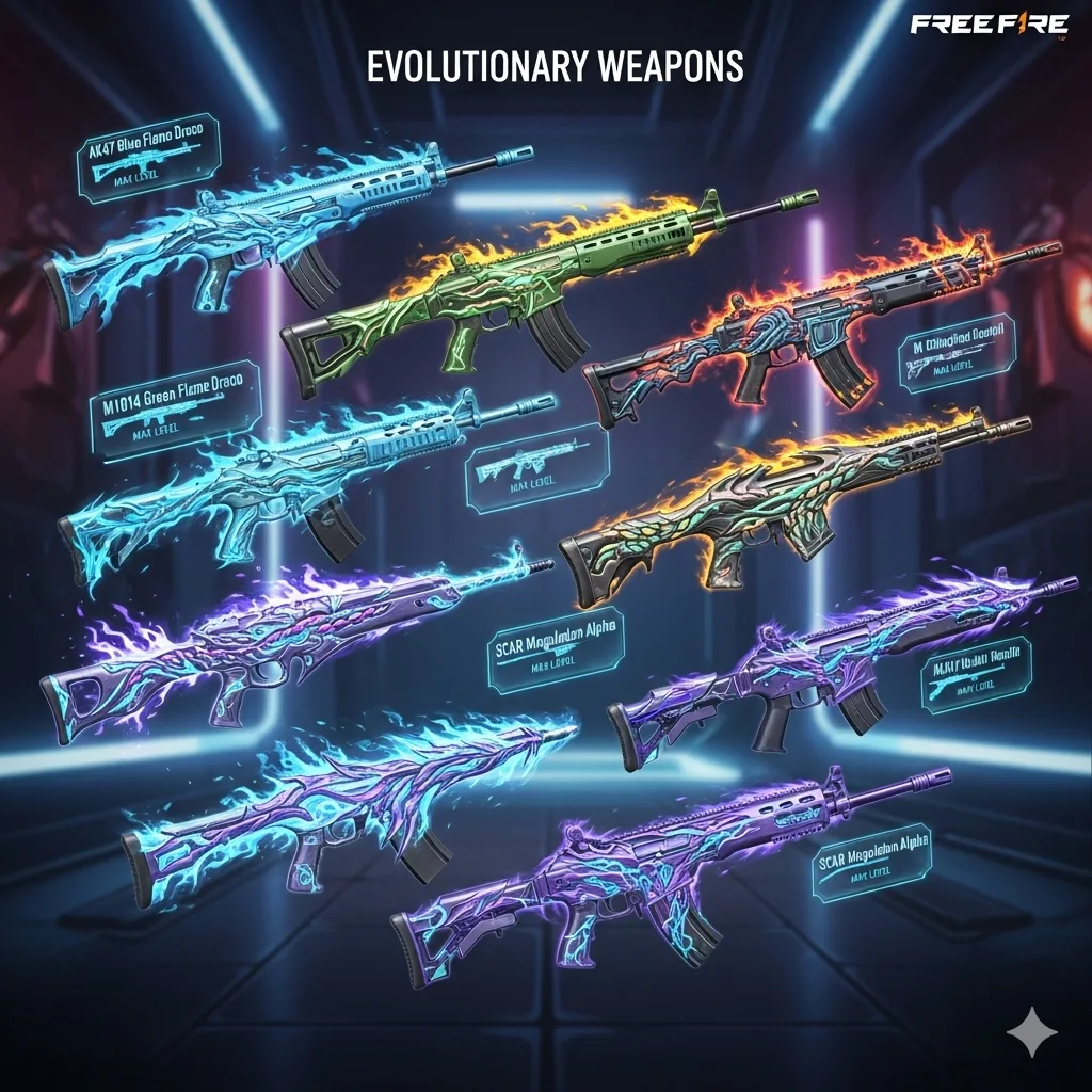 Todo lo que Debes Saber sobre las Armas Evolutivas en Free Fire (Guía 2025)